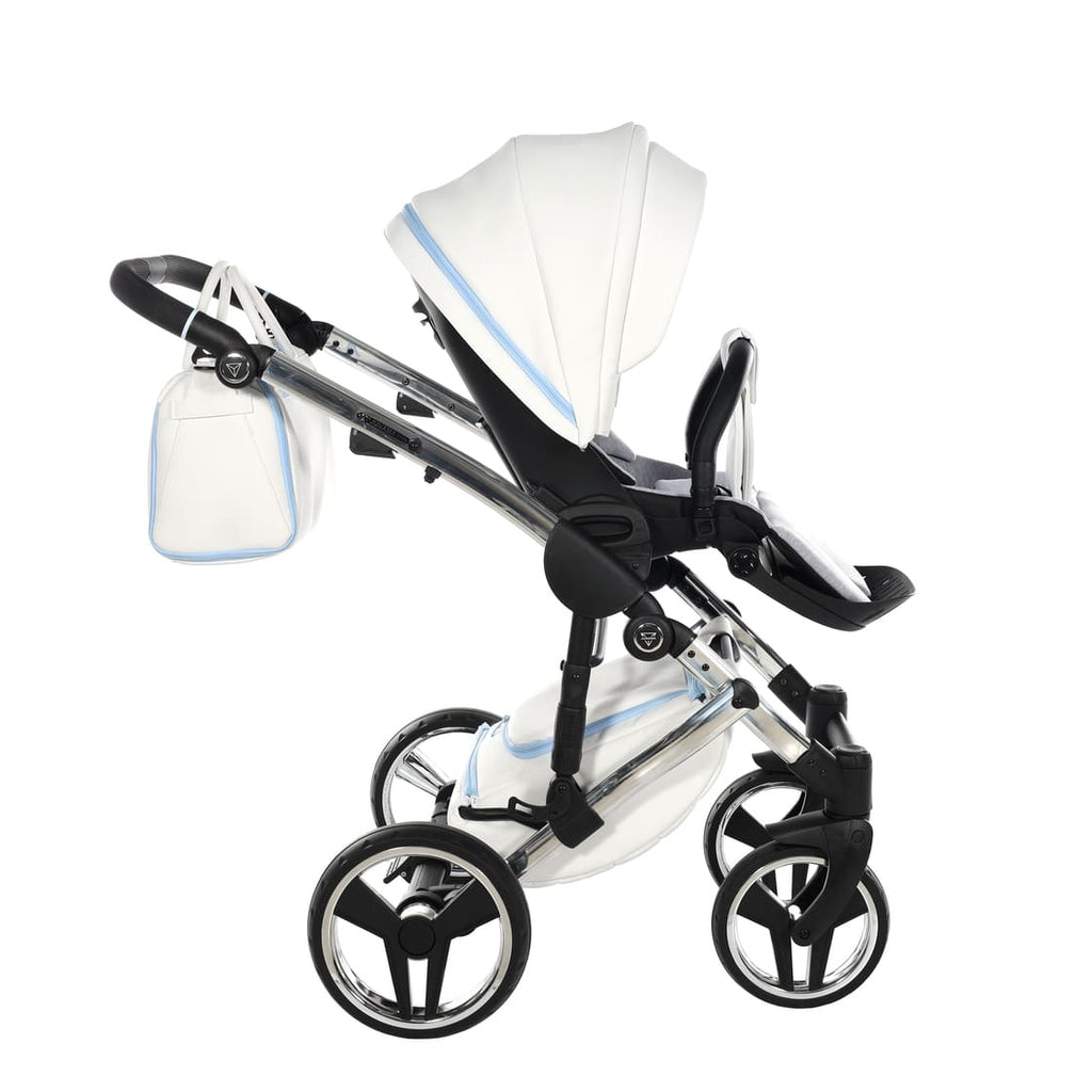 Diamond Candy V3 2 in 1 Pelle Bianco Navicella Azzurro Telaio Cromato