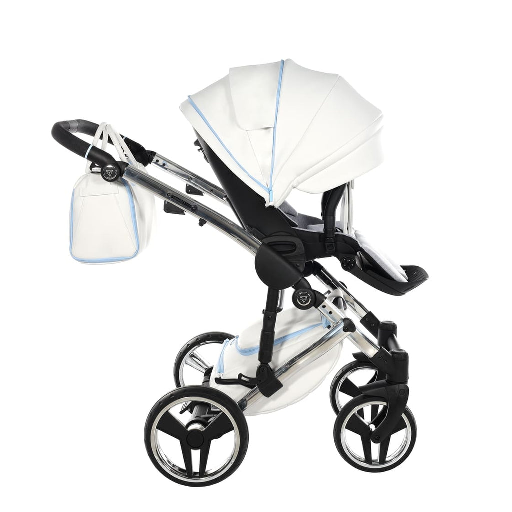 Diamond Candy V3 2 in 1 Pelle Bianco Navicella Azzurro Telaio Cromato