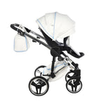 Diamond Candy V3 2 in 1 Pelle Bianco Navicella Azzurro Telaio Cromato