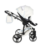 Diamond Candy V3 2 in 1 Pelle Bianco Navicella Azzurro Telaio Cromato