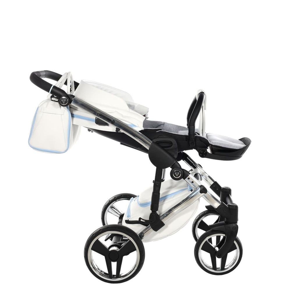 Diamond Candy V3 2 in 1 Pelle Bianco Navicella Azzurro Telaio Cromato