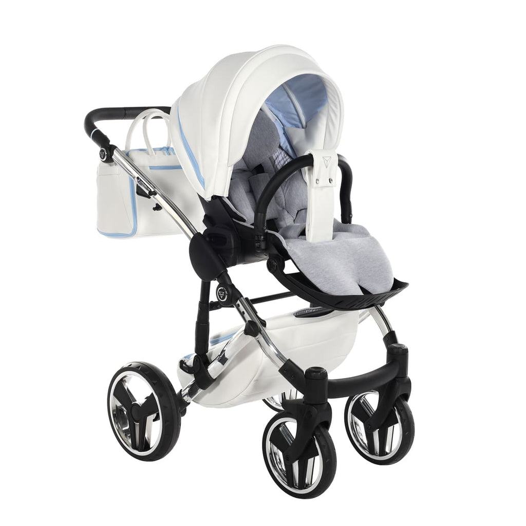 Diamond Candy V3 2 in 1 Pelle Bianco Navicella Azzurro Telaio Cromato