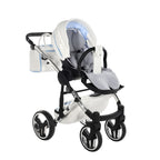 Diamond Candy V3 2 in 1 Pelle Bianco Navicella Azzurro Telaio Cromato