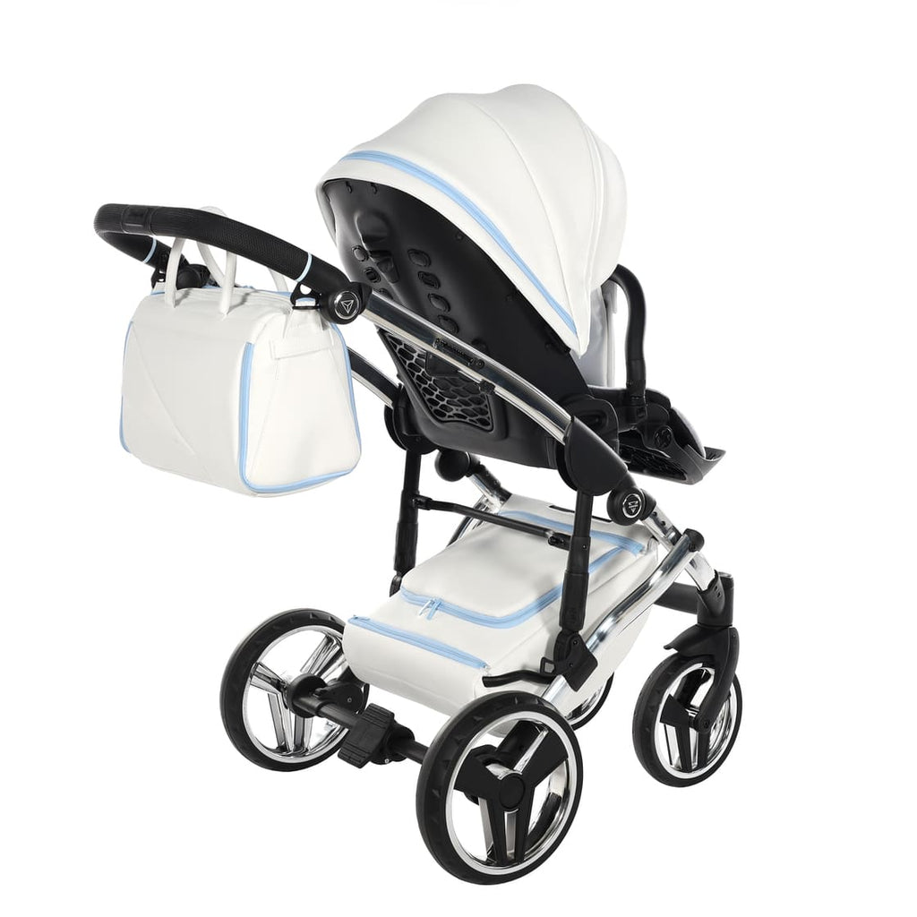 Diamond Candy V3 2 in 1 Pelle Bianco Navicella Azzurro Telaio Cromato