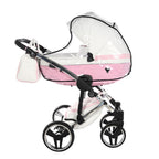 Diamond Candy V3 2 in 1 Pelle Bianco Navicella Rosa Telaio Cromato