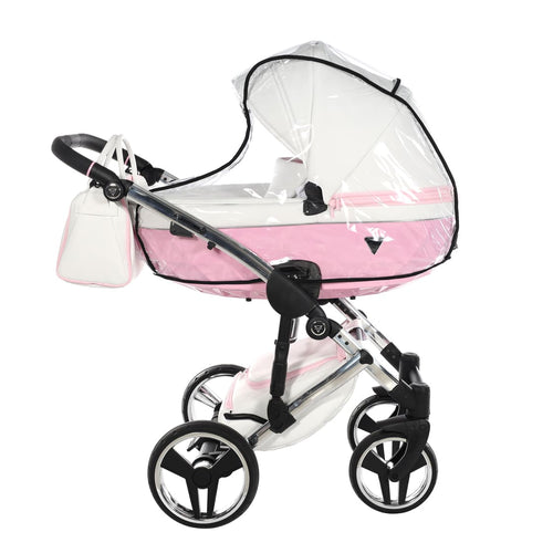 Diamond Candy V3 3 in 1 Pelle Bianco Navicella Rosa Telaio Cromato