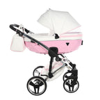 Diamond Candy V3 2 in 1 Pelle Bianco Navicella Rosa Telaio Cromato