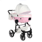 Diamond Candy V3 2 in 1 Pelle Bianco Navicella Rosa Telaio Cromato