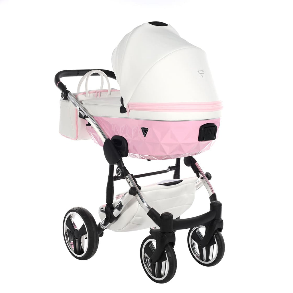 Diamond Candy V3 2 in 1 Pelle Bianco Navicella Rosa Telaio Cromato