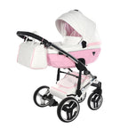 Diamond Candy V3 2 in 1 Pelle Bianco Navicella Rosa Telaio Cromato