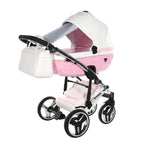 Diamond Candy V3 2 in 1 Pelle Bianco Navicella Rosa Telaio Cromato