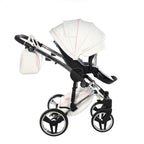 Diamond Candy V3 2 in 1 Pelle Bianco Navicella Rosa Telaio Cromato