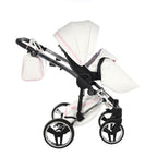 Diamond Candy V3 2 in 1 Pelle Bianco Navicella Rosa Telaio Cromato