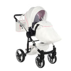 Diamond Candy V3 2 in 1 Pelle Bianco Navicella Rosa Telaio Cromato