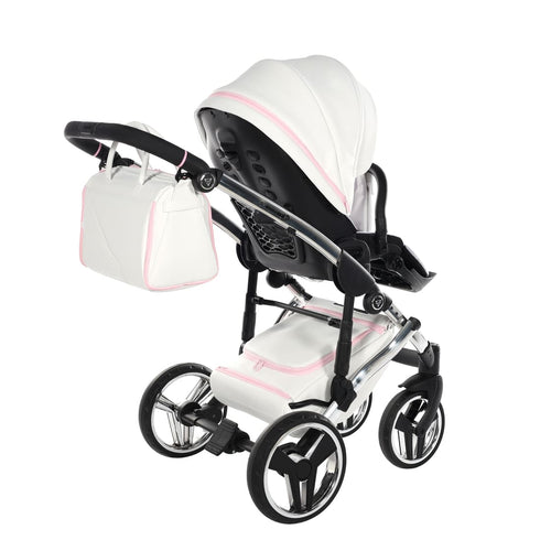 Diamond Candy V3 2 in 1 Pelle Bianco Navicella Rosa Telaio Cromato