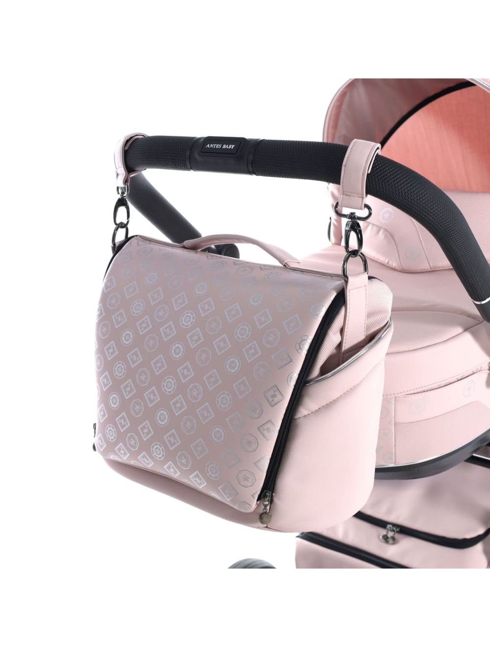 Antes Baby 2 in 1 Monogram Rosa Telaio Silver