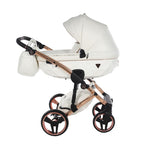Diamond Fluo Individual V3 2 in 1 Pelle Bianco Telaio Oro Rosa