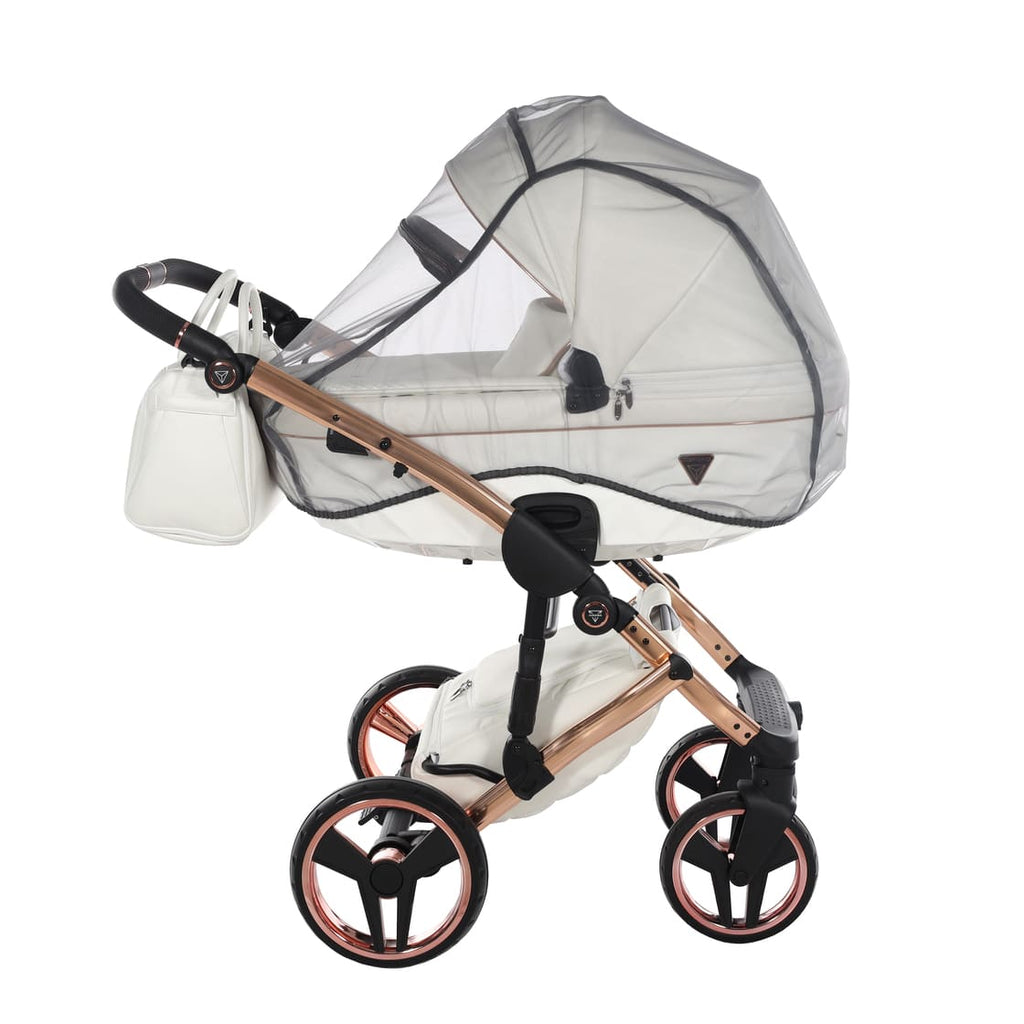 Diamond Fluo Individual V3 2 in 1 Pelle Bianco Telaio Oro Rosa