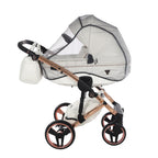 Diamond Fluo Individual V3 2 in 1 Pelle Bianco Telaio Oro Rosa