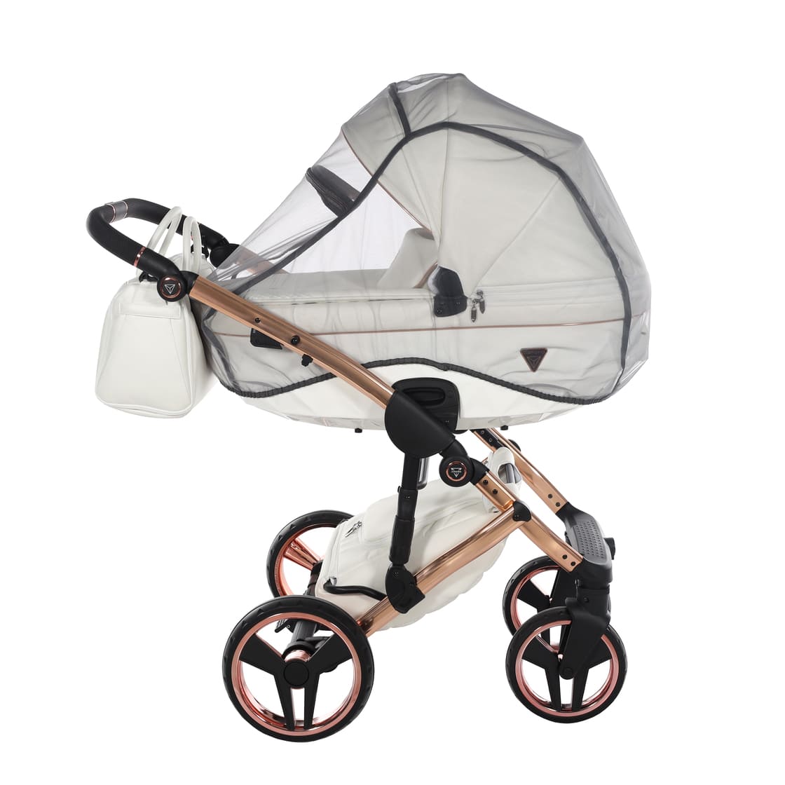 Diamond Fluo Individual V3 2 in 1 Pelle Bianco Telaio Oro Rosa