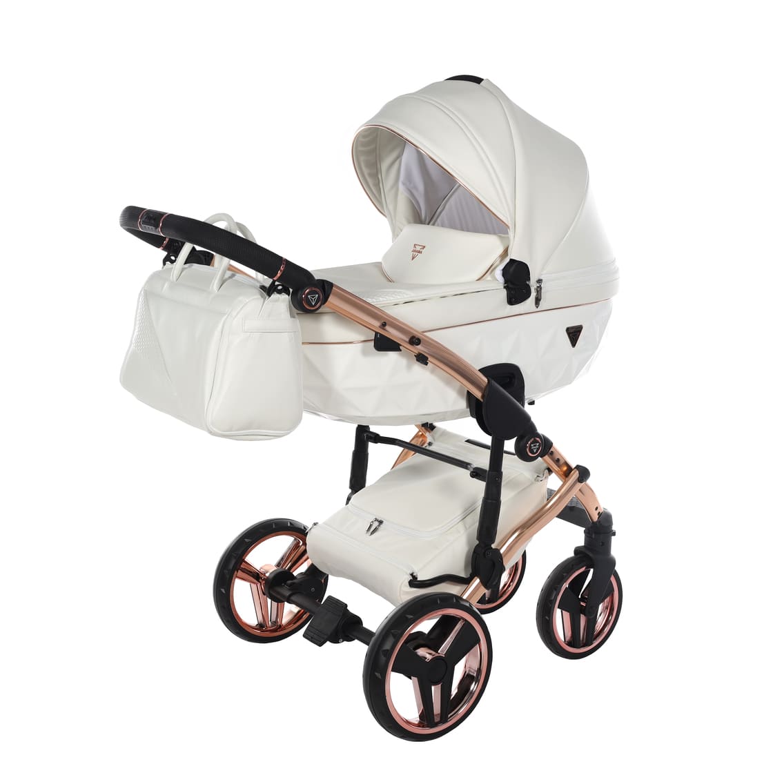 Diamond Individual V3 3 in 1 Pelle Bianco Telaio Oro Rosa