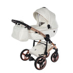 Diamond Fluo Individual V3 2 in 1 Pelle Bianco Telaio Oro Rosa