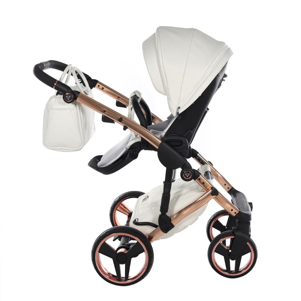 Diamond Fluo Individual V3 2 in 1 Pelle Bianco Telaio Oro Rosa