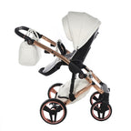 Diamond Fluo Individual V3 2 in 1 Pelle Bianco Telaio Oro Rosa