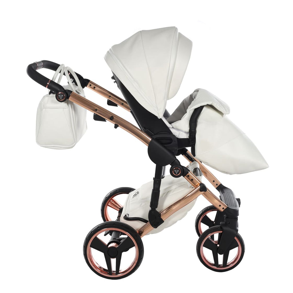 Diamond Fluo Individual V3 2 in 1 Pelle Bianco Telaio Oro Rosa