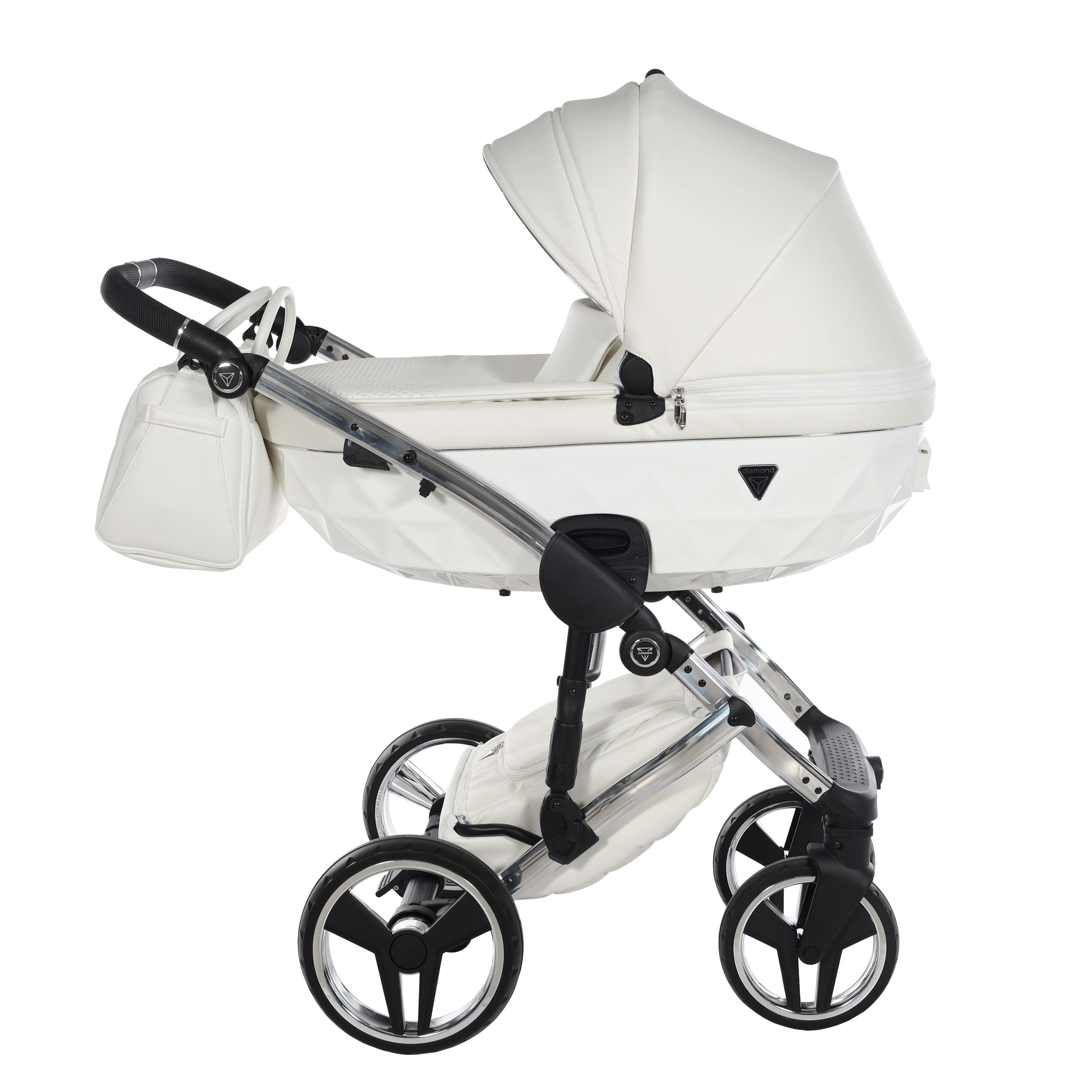 Diamond Fluo Individual V3 2 in 1 Pelle Bianco Telaio Cromato