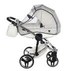 Diamond Fluo Individual V3 2 in 1 Pelle Bianco Telaio Cromato