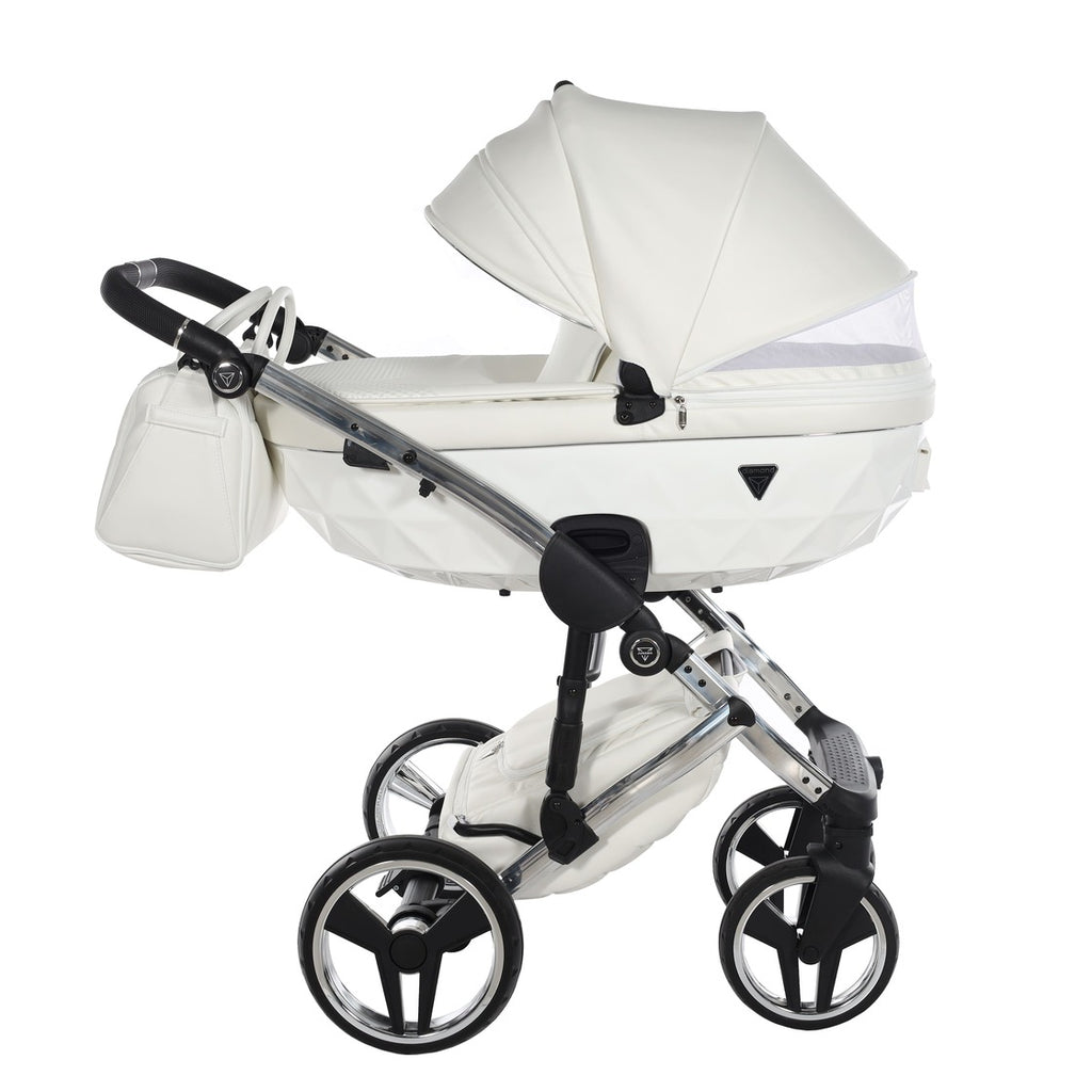 Diamond Fluo Individual V3 2 in 1 Pelle Bianco Telaio Cromato
