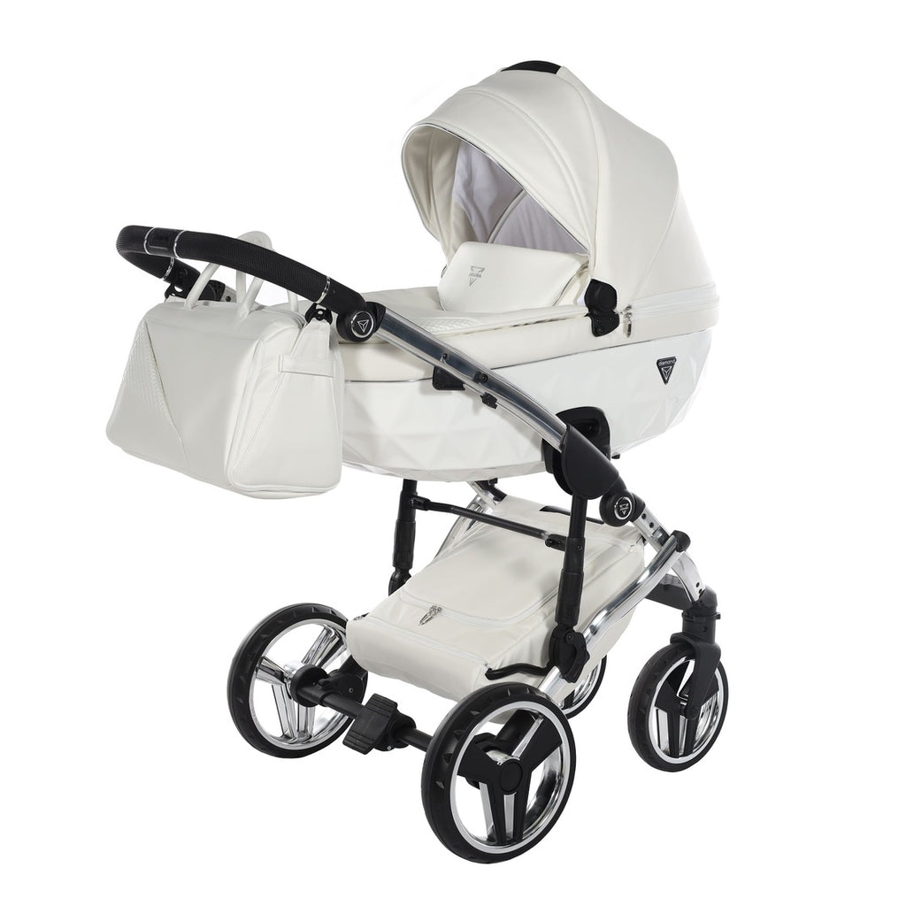 Diamond Fluo Individual V3 2 in 1 Pelle Bianco Telaio Cromato