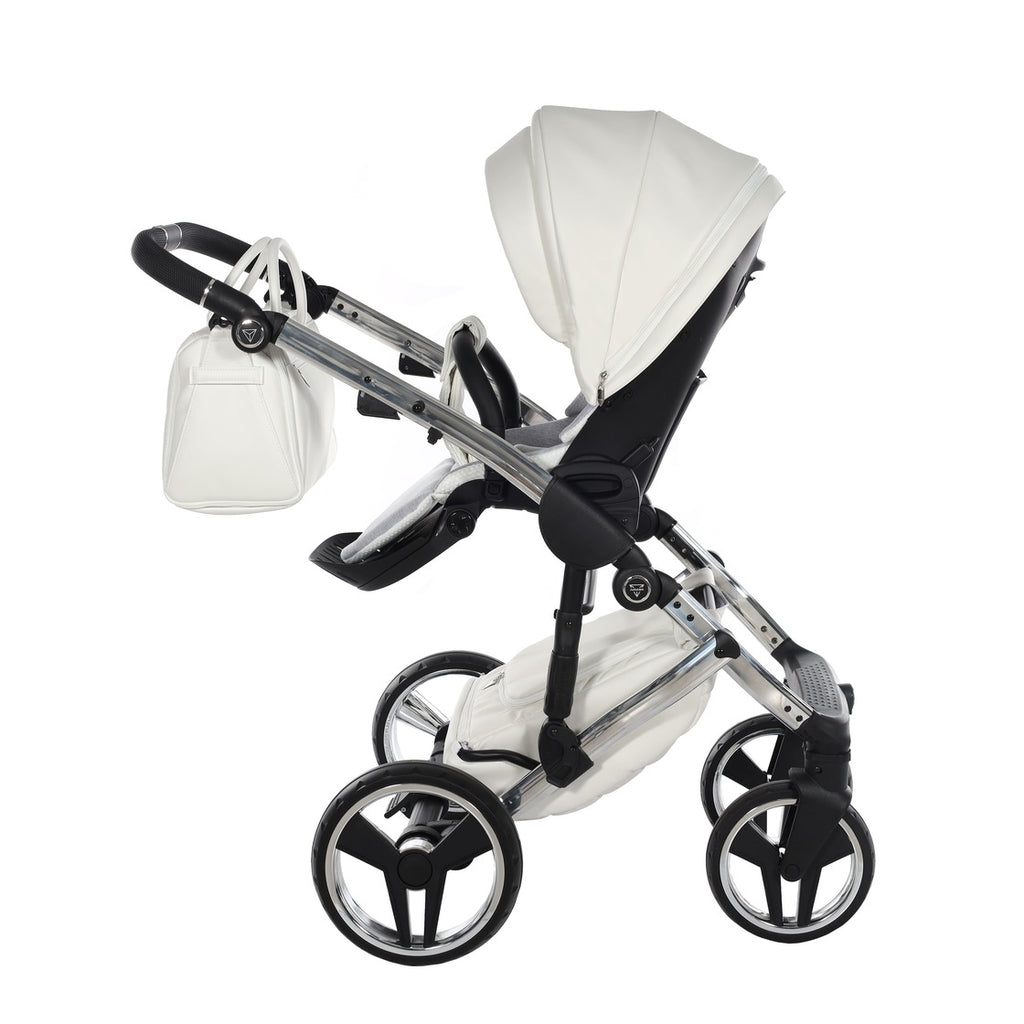 Diamond Fluo Individual V3 2 in 1 Pelle Bianco Telaio Cromato