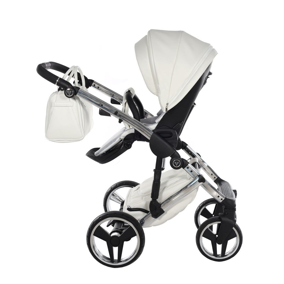 Diamond Fluo Individual V3 2 in 1 Pelle Bianco Telaio Cromato