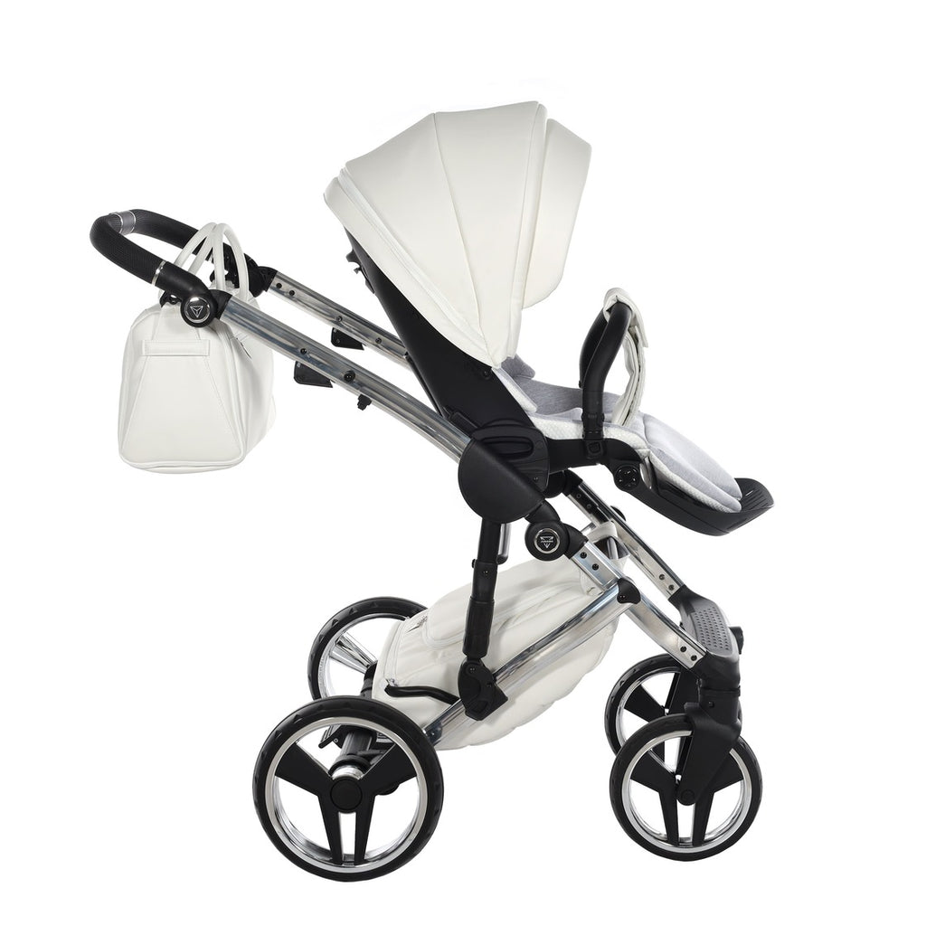 Diamond Fluo Individual V3 2 in 1 Pelle Bianco Telaio Cromato