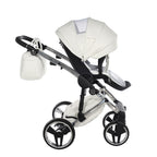Diamond Fluo Individual V3 2 in 1 Pelle Bianco Telaio Cromato