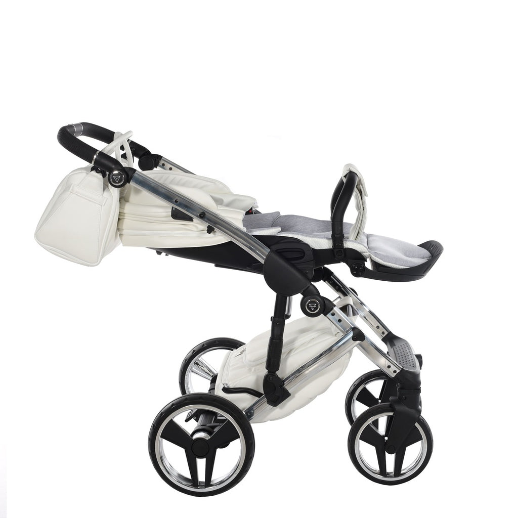Diamond Fluo Individual V3 2 in 1 Pelle Bianco Telaio Cromato