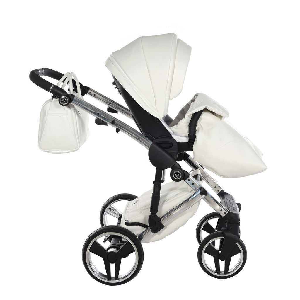Diamond Fluo Individual V3 2 in 1 Pelle Bianco Telaio Cromato