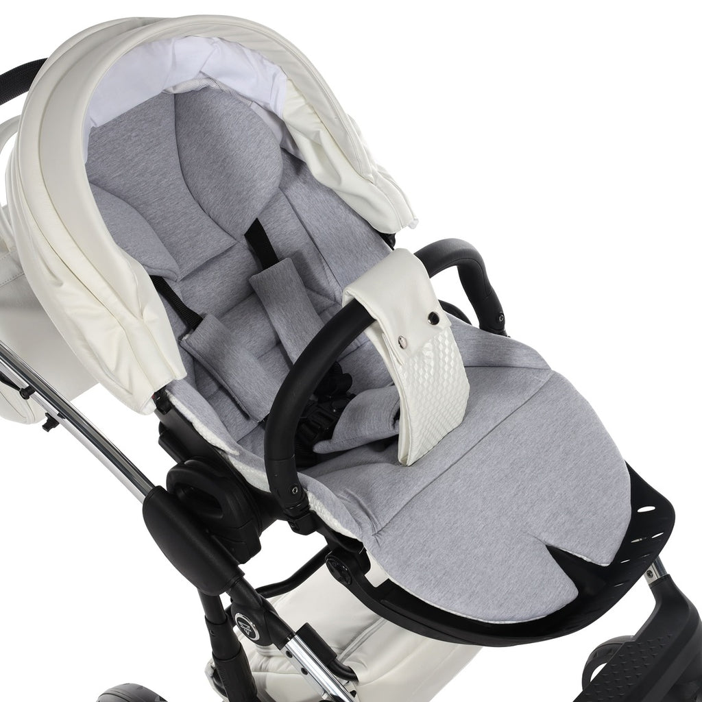 Diamond Fluo Individual V3 2 in 1 Pelle Bianco Telaio Cromato