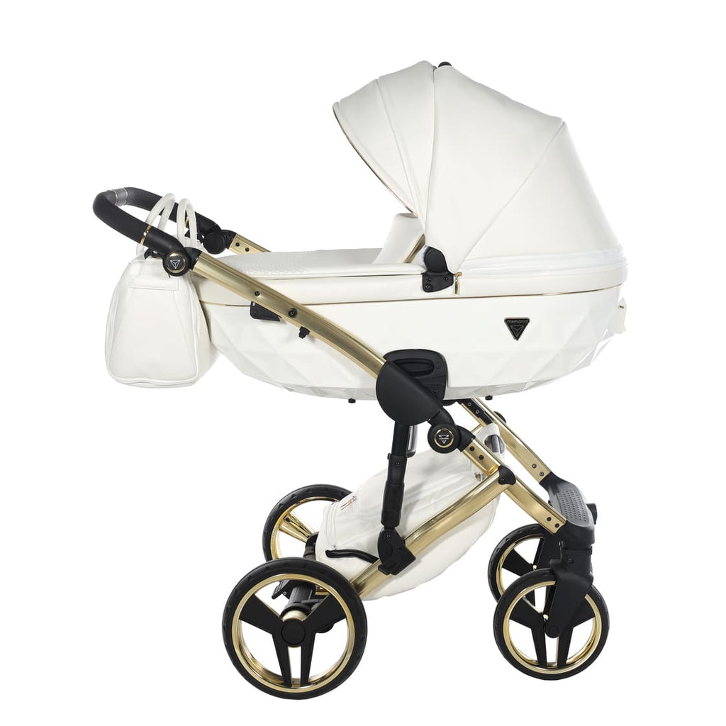 Diamond Fluo Individual V3 2 in 1 Pelle bianco telaio Oro Giallo