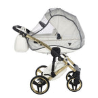 Diamond Fluo Individual V3 2 in 1 Pelle bianco telaio Oro Giallo