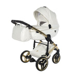Diamond Fluo Individual V3 2 in 1 Pelle bianco telaio Oro Giallo