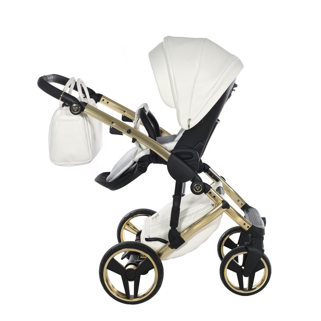 Diamond Fluo Individual V3 2 in 1 Pelle bianco telaio Oro Giallo