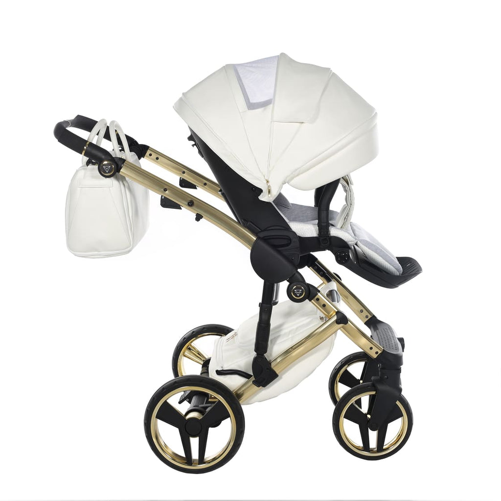 Diamond Fluo Individual V3 2 in 1 Pelle bianco telaio Oro Giallo