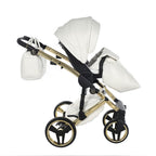 Diamond Fluo Individual V3 2 in 1 Pelle bianco telaio Oro Giallo
