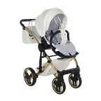 Diamond Fluo Individual V3 2 in 1 Pelle bianco telaio Oro Giallo