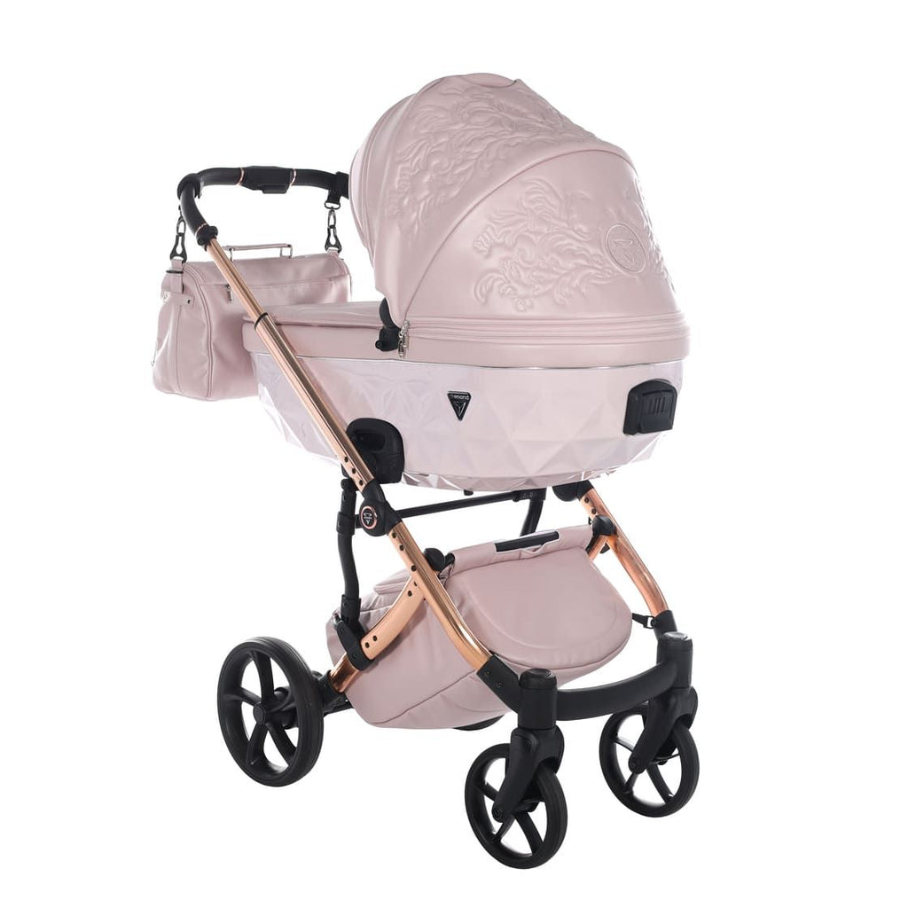 Junama Tailor 3 in 1 Ecopelle Pink/Pink Navicella Pink Telaio Rosegold