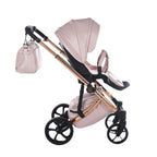 Junama Tailor 3 in 1 Ecopelle Pink/Pink Navicella Pink Telaio Rosegold
