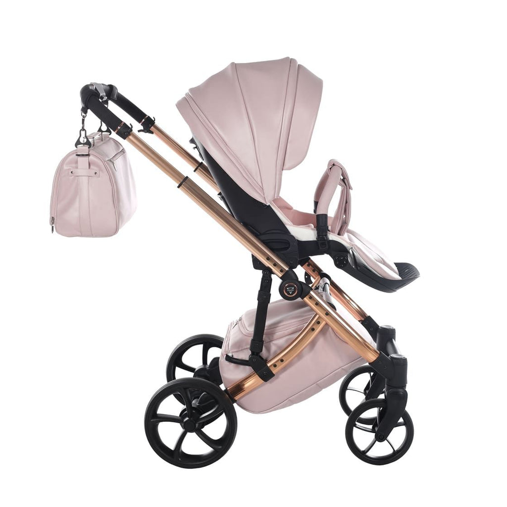 Junama Tailor 2 in 1 Ecopelle Pink/Pink Navicella Pink Telaio Rosegold